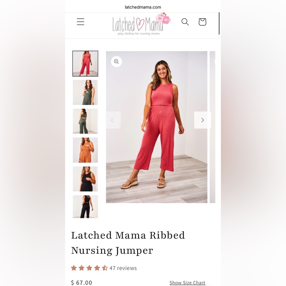 Latched Mama Size XS  Ribbed Nursing  romper